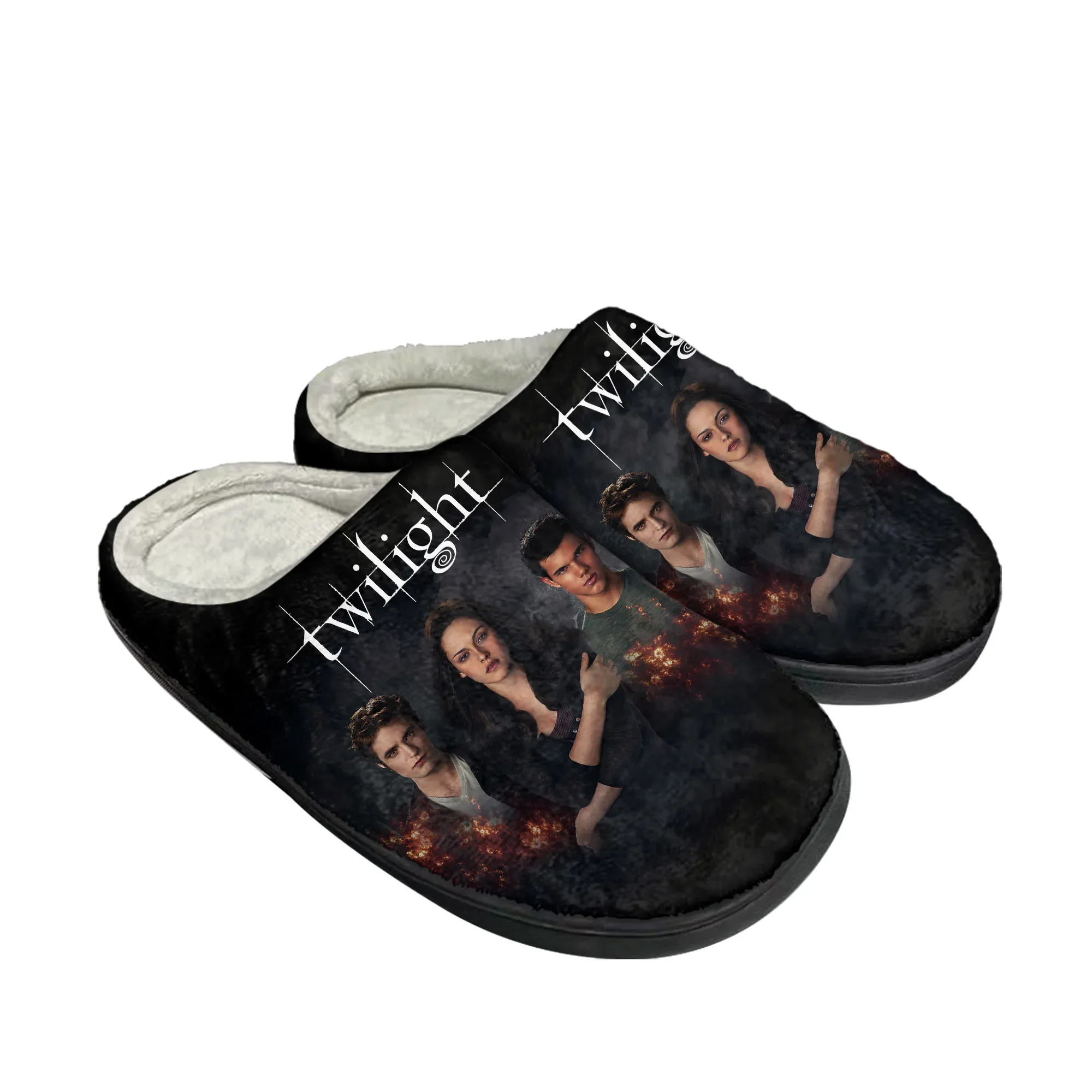 Men Shoes For Winter - รองเท้าแตะผ้าฝ้ายสำหรับดูหนัง The Twilight Saga สำหรับผู้ชายและผู้หญิง รองเท้าใส่ในบ้านแบบสบายๆ