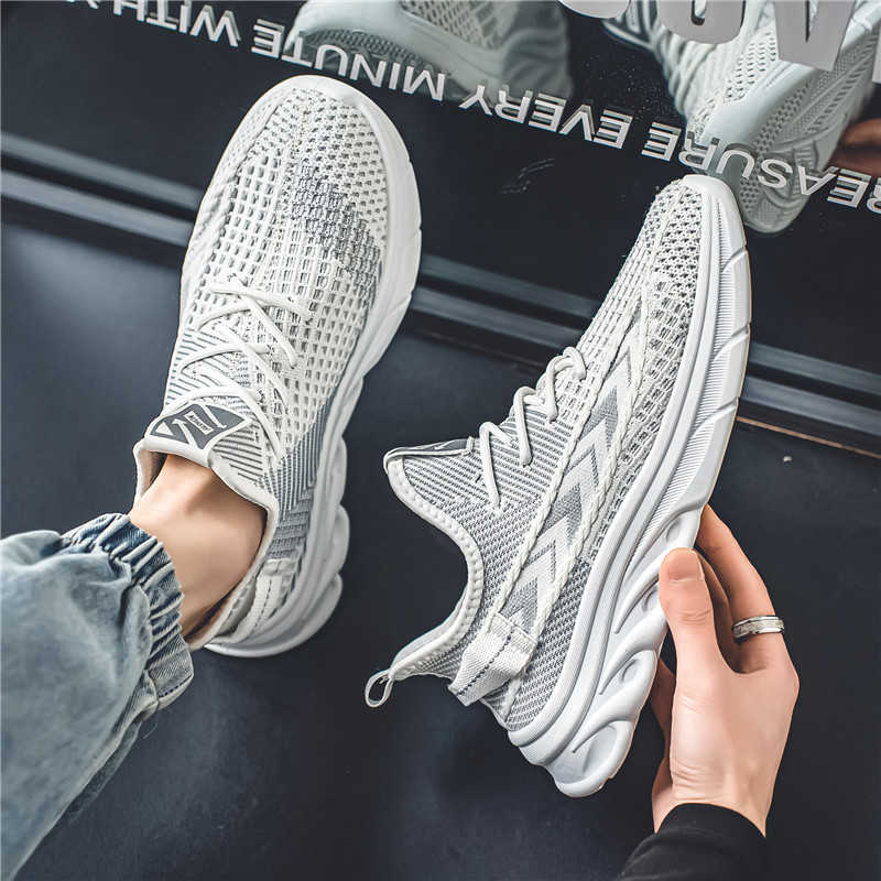 Men'S Shoes Basketball - รองเท้าบาสเก็ตบอลแบบผูกเชือก Playform รุ่น 47 รองเท้าผ้าใบผู้ชายลายตัวอักษร รองเท้ากีฬา