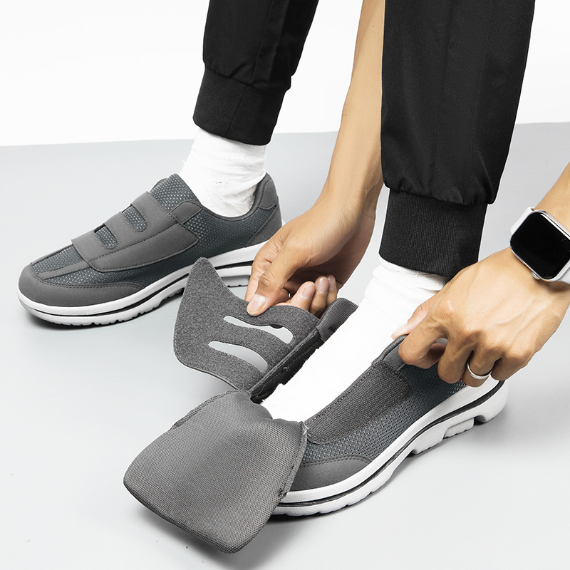 Men'S Shoes With Wide Toe Box - รองเท้าผ้าใบหัวกว้างสำหรับเท้าอ้วน รองเท้าสำหรับผู้ป่วยเบาหวาน ผู้สูงอายุ นิ้วหัวแม่เท้าเอียง รองเท้าสำหรับโรคกระดูกและข้อ รองเท้าสำหรับเท้าบวม