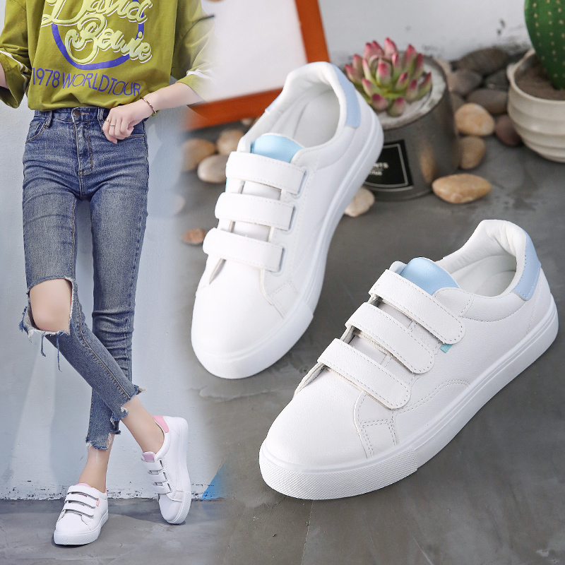 Casual Sneaker Low - รองเท้าผ้าใบผู้หญิงสีขาวแบบสวม รุ่นใหม่สำหรับฤดูใบไม้ร่วง เหมาะสำหรับนักเรียน แฟชั่น เซ็กซี่ สบายๆ