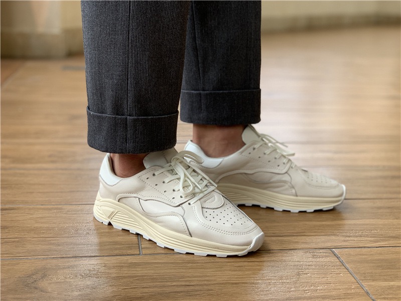 Men'S Shoes Qn - รองเท้าลำลองผู้ชายแบบผูกเชือกทรงกลมสีขาวพื้นหนารองเท้าลำลองผู้ชายหนังแท้ใหม่สบายระบายอากาศได้ดีรองเท้าผ้าใบแฟชั่นผู้ชาย
