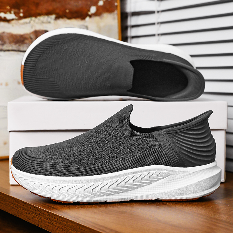 Men'S Shoes With Wide Toe Box - รองเท้าผู้ชายแบบสวม ไม่ใช้เชือก ไซส์ใหญ่ หัวรองเท้ากว้าง พื้นเรียบ ไม่ลื่น