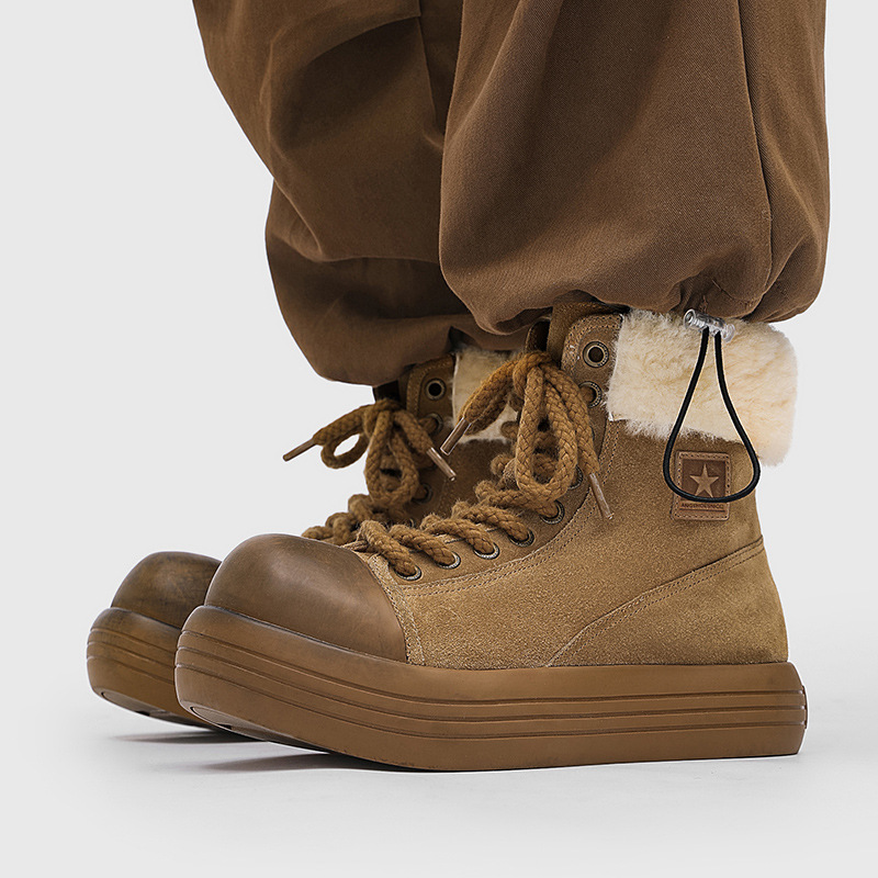 รองเท้าบูทผู้ชายแบบเรียบง่าย ร - Men Shoes Brand บทวิจารณ์และราคา