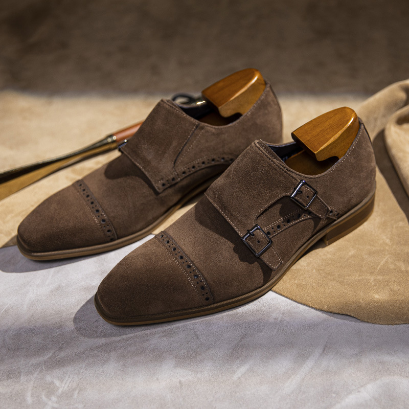 รองเท้าเสื้อผู้ชายดีไซน์วินเทจ - Monk Strap Shoe บทวิจารณ์และราคา