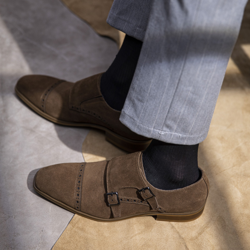 รองเท้าเสื้อผู้ชายดีไซน์วินเทจ - Monk Strap Shoe บทวิจารณ์และราคา