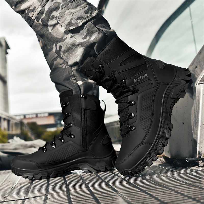 รองเท้าบูทผู้ชายแบบยุทธวิธี รอ - Men Shoes Brand บทวิจารณ์และราคา