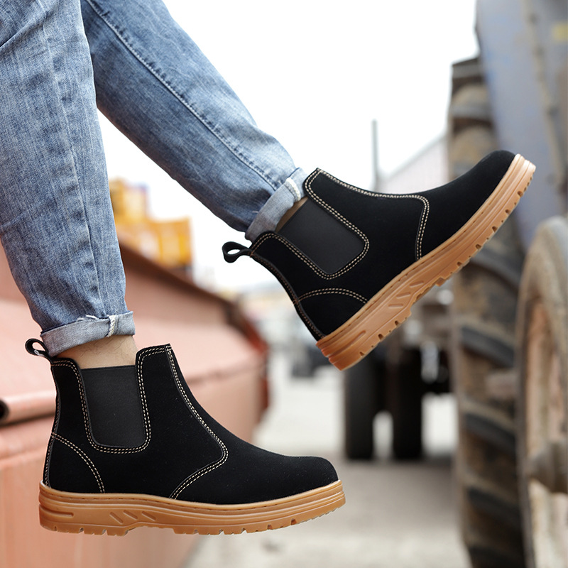 รองเท้าบูทนิรภัยหัวเหล็กสำหรับ - Chelsea Boots Suede บทวิจารณ์และราคา