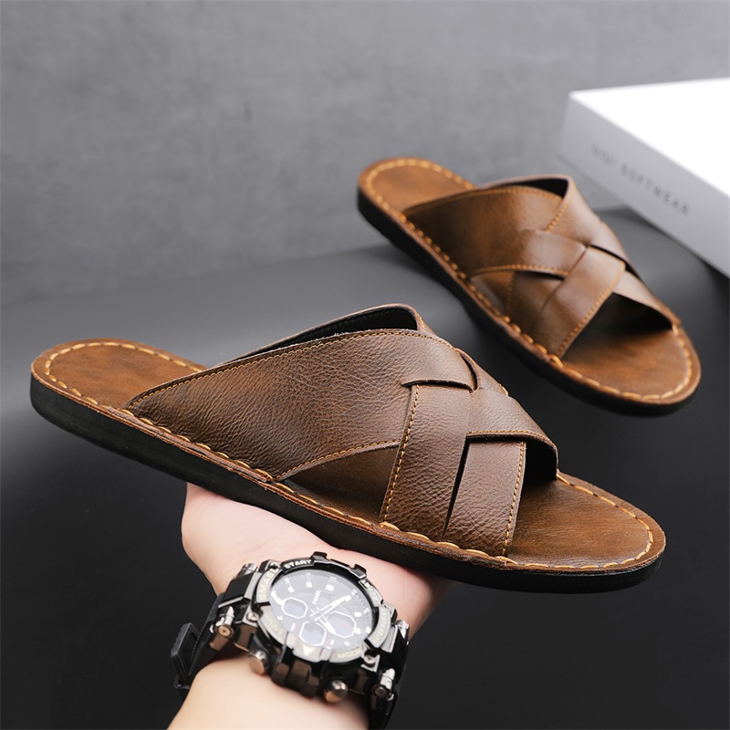 รองเท้าแตะหนังแท้สำหรับผู้ชาย  - Men'S Shoes Qn บทวิจารณ์และราคา
