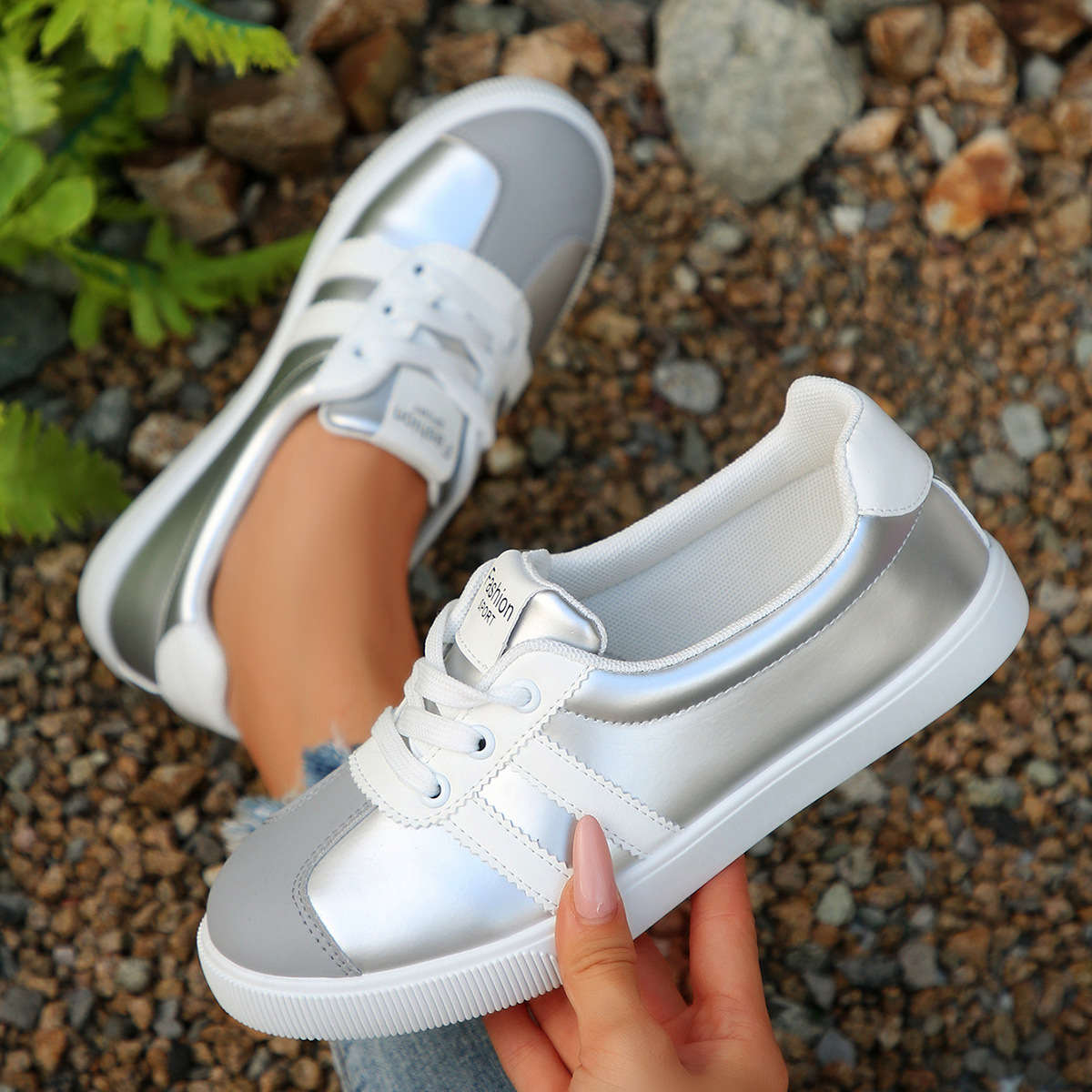 รองเท้าผ้าใบผู้หญิงสไตล์เกาหลี - Casual Sneaker Low บทวิจารณ์และราคา