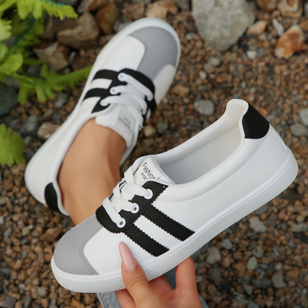 รองเท้าผ้าใบผู้หญิงสไตล์เกาหลี - Casual Sneaker Low บทวิจารณ์และราคา