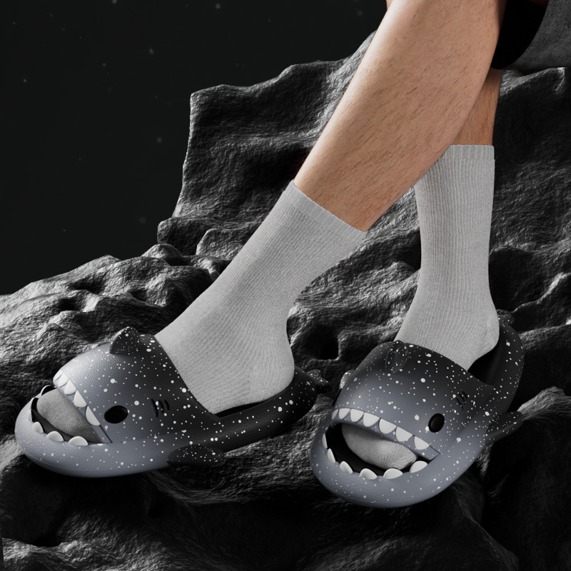 น่ารักการ์ตูน Shark รองเท้าแตะ - Men'S Shoes With Platform บทวิจารณ์และราคา