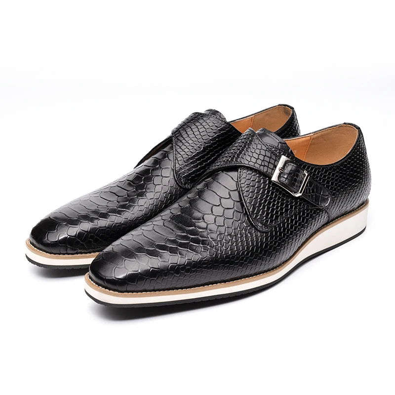 คุณภาพสูงผู้ชายรองเท้าสบายๆ Ha - Monk Strap Shoe บทวิจารณ์และราคา