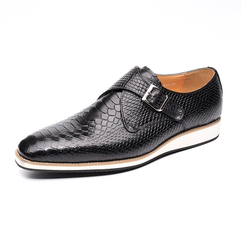 คุณภาพสูงผู้ชายรองเท้าสบายๆ Ha - Monk Strap Shoe บทวิจารณ์และราคา