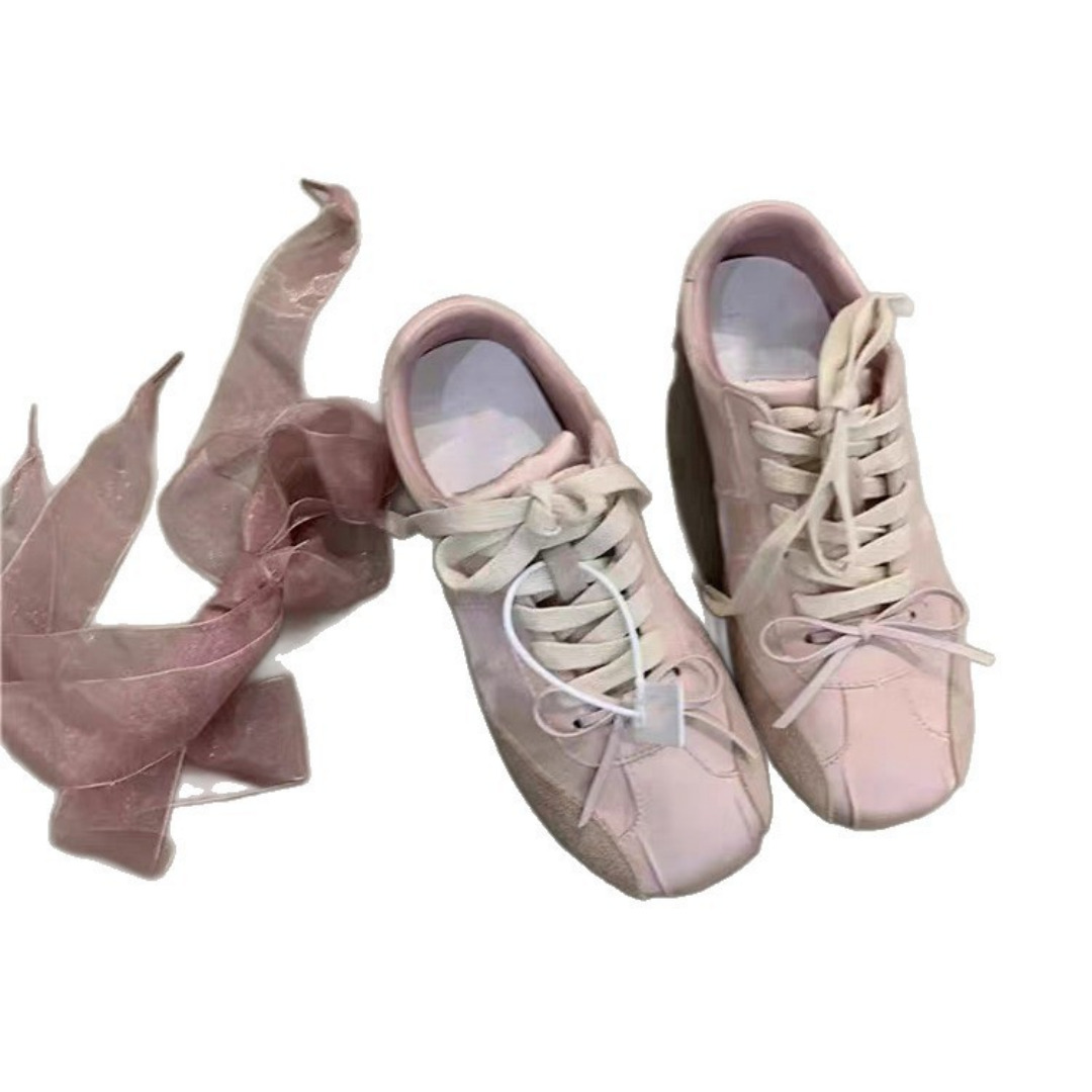 รองเท้าผ้าใบสีขาวผูกเชือกสไตล์ - Casual Sneaker Low บทวิจารณ์และราคา