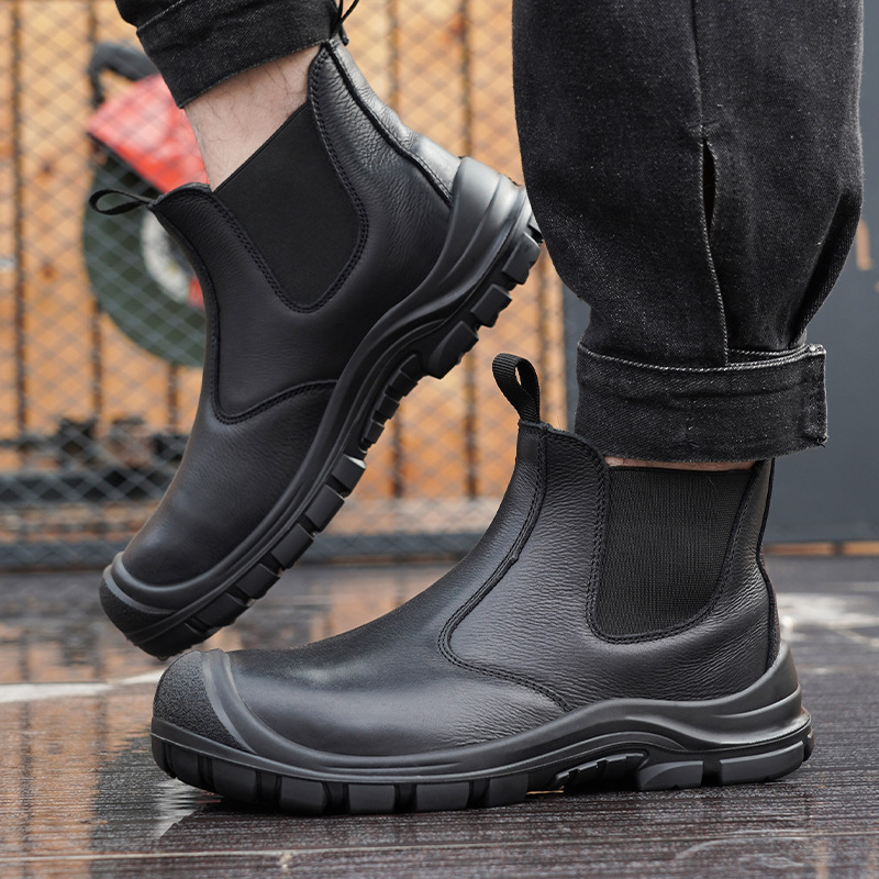 ผู้ชายขนาดใหญ่แฟชั่น Steel Toe - Chelsea Boots Suede บทวิจารณ์และราคา