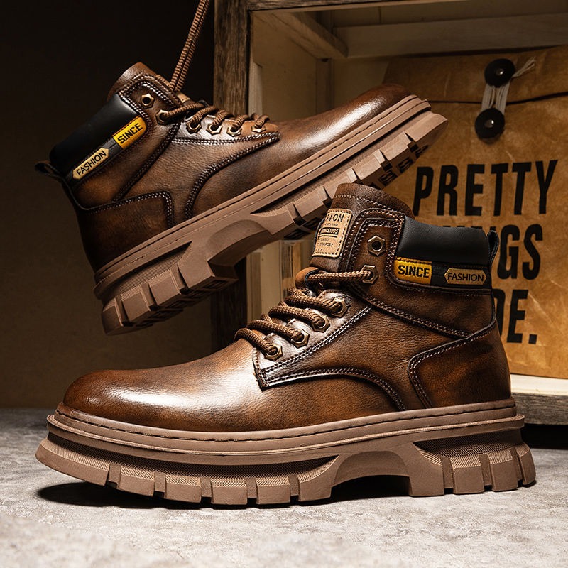 Vintage Men Platformข้อเท้ารอง - Chelsea Boots Suede บทวิจารณ์และราคา