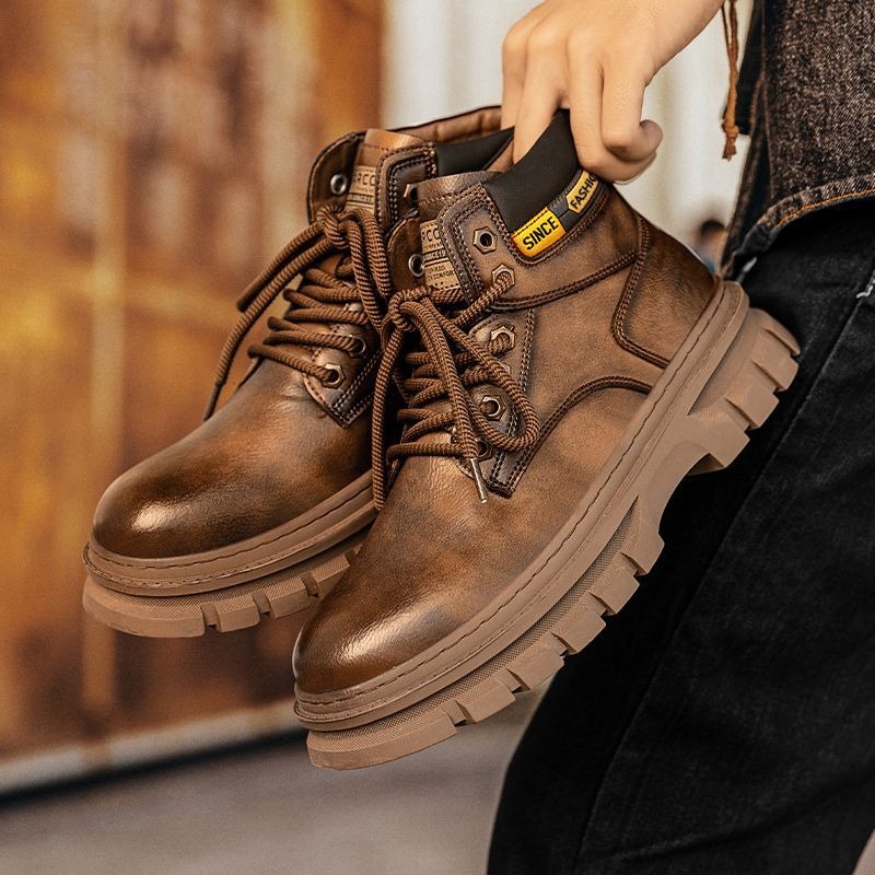 Vintage Men Platformข้อเท้ารอง - Chelsea Boots Suede บทวิจารณ์และราคา