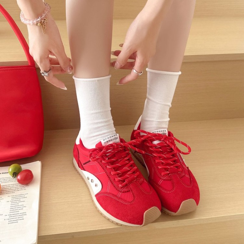 รองเท้าผ้าใบสีเรโทรสำหรับผู้หญ - Casual Sneaker Low บทวิจารณ์และราคา