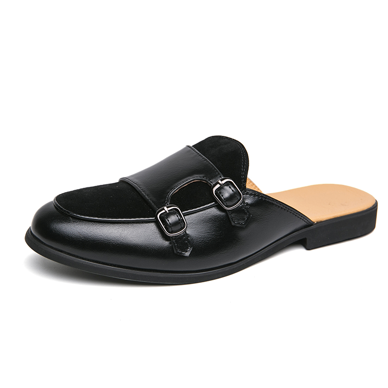 รองเท้าแฟชั่นสีดำเขียวแบบสวมคร - Monk Strap Shoe บทวิจารณ์และราคา