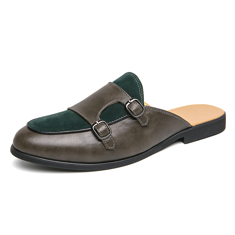 รองเท้าแฟชั่นสีดำเขียวแบบสวมคร - Monk Strap Shoe บทวิจารณ์และราคา