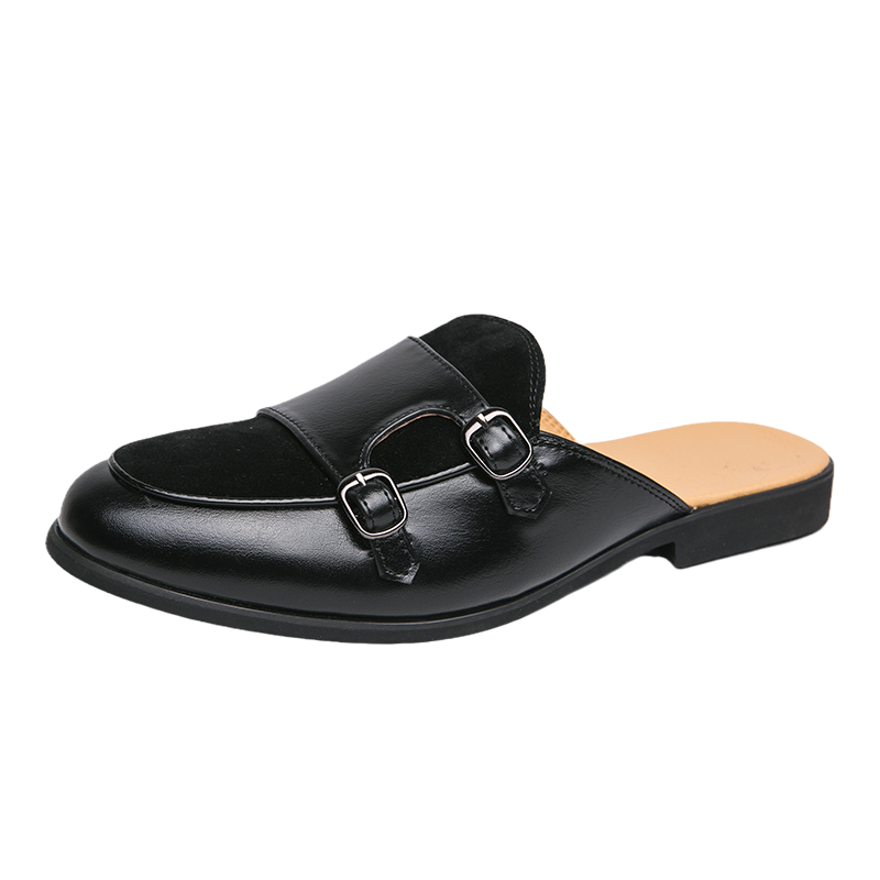 รองเท้าแฟชั่นสีดำเขียวแบบสวมคร - Monk Strap Shoe บทวิจารณ์และราคา