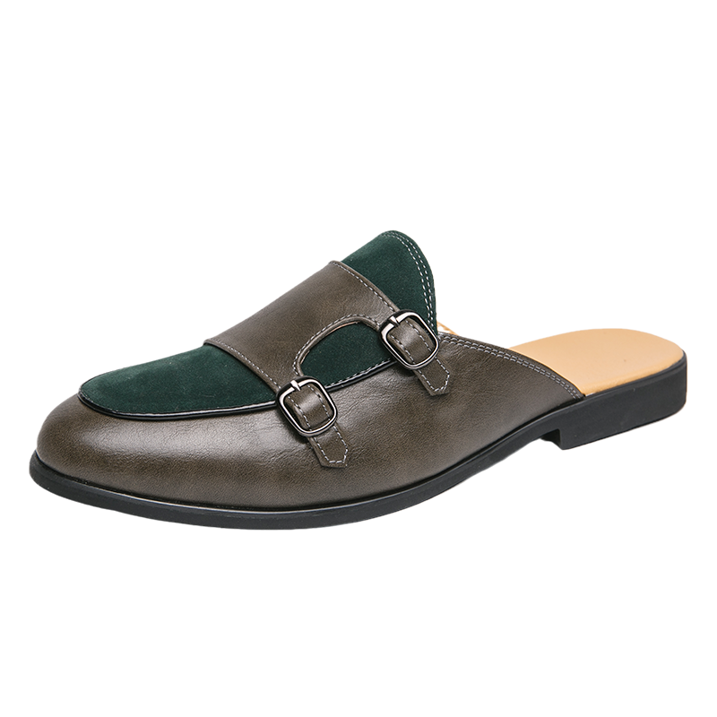 รองเท้าแฟชั่นสีดำเขียวแบบสวมคร - Monk Strap Shoe บทวิจารณ์และราคา