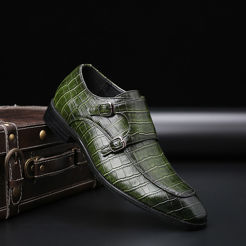 สิทธิบัตรผู้ชายหนัง Loafers งา - Monk Strap Shoe บทวิจารณ์และราคา