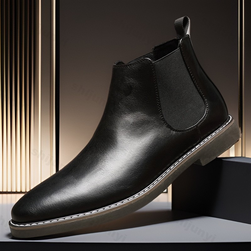 รองเท้าบูทหนังลำลองสไตล์ธุรกิจ - Men Shoes Brand บทวิจารณ์และราคา