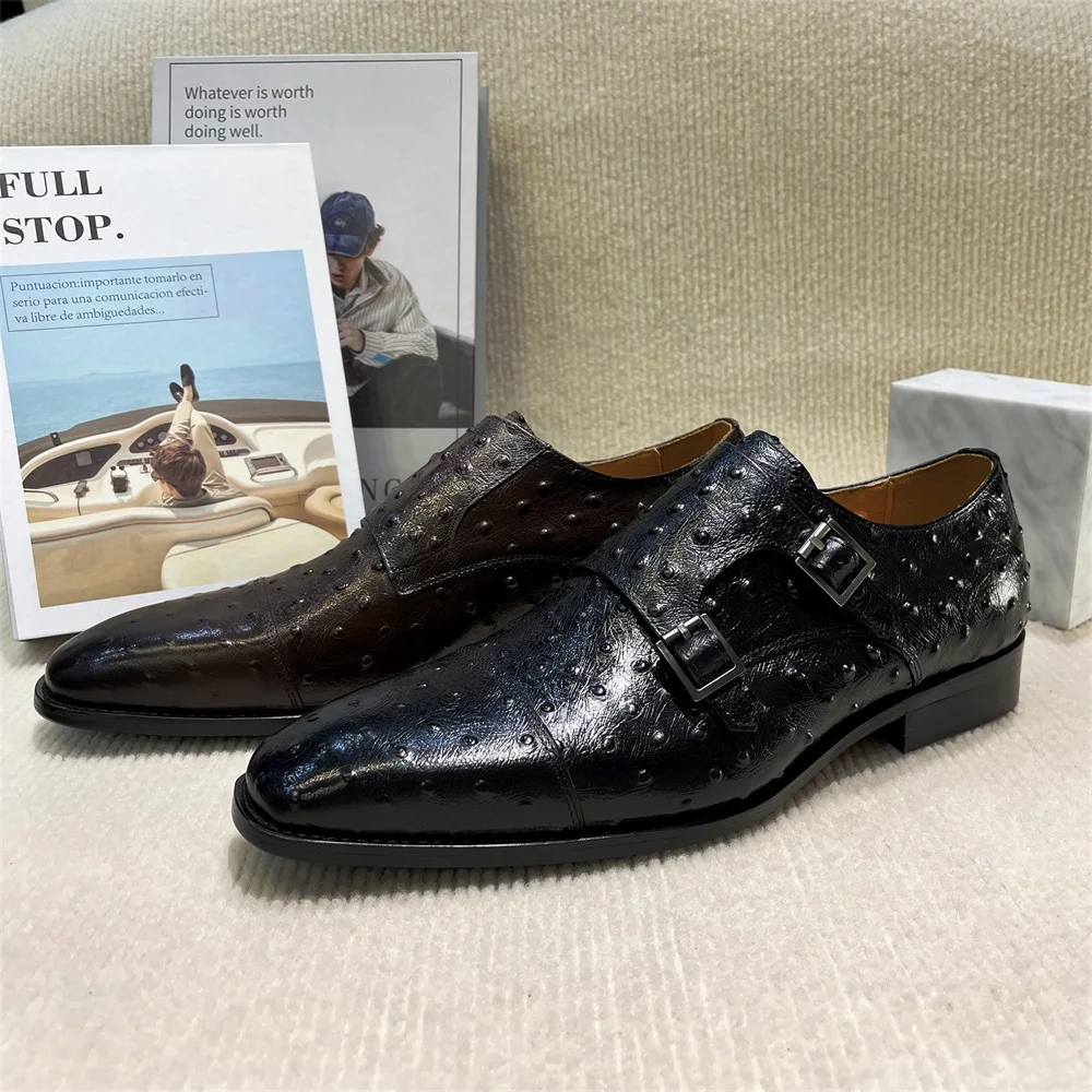 ผู้ชาย Pointed Python รูปแบบหน - Monk Strap Shoe บทวิจารณ์และราคา