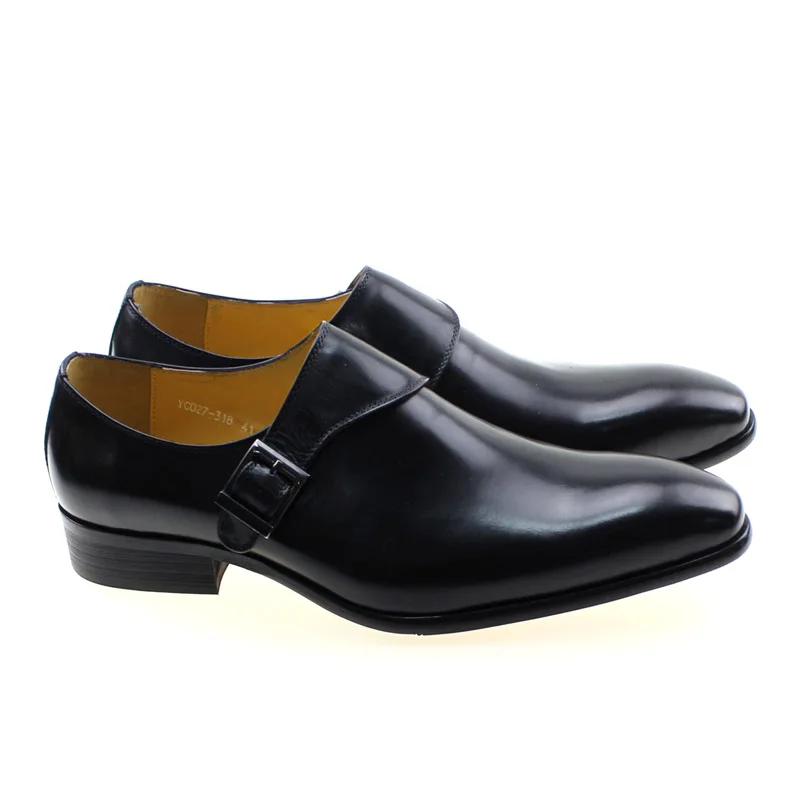 ผู้ชายหนังแท้สายคล้องรองเท้า 2 - Monk Strap Shoe บทวิจารณ์และราคา