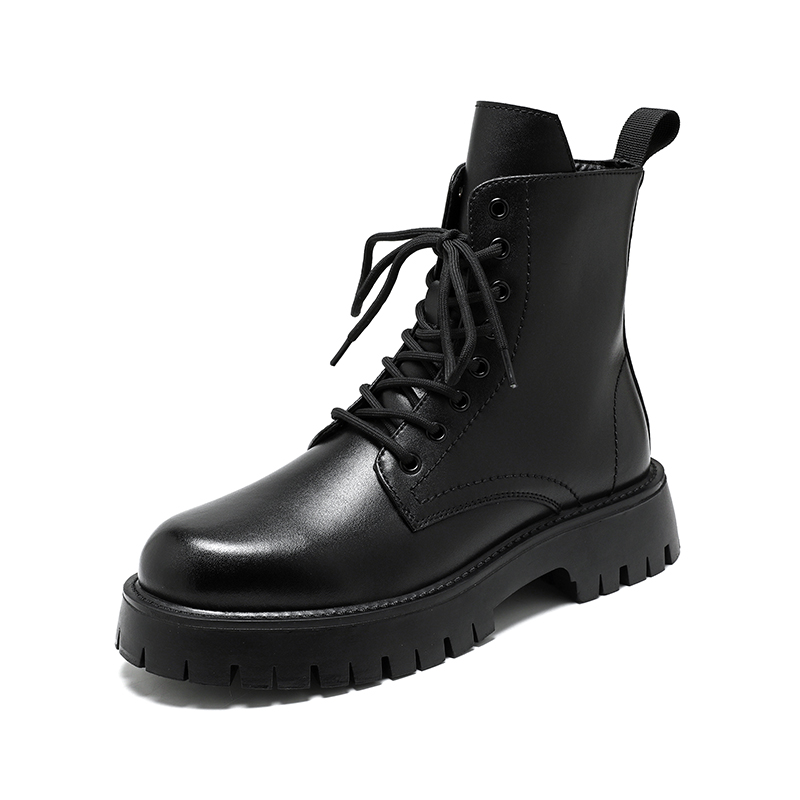 รองเท้าบูทหนังแท้แฟชั่นหรูสำหร - Men Shoes Brand บทวิจารณ์และราคา