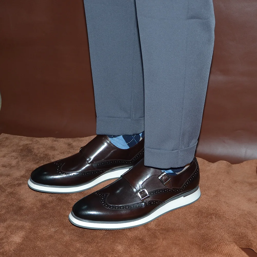รองเท้าผู้ชายสไตล์ยุโรปสุดหรู  - Monk Strap Shoe บทวิจารณ์และราคา