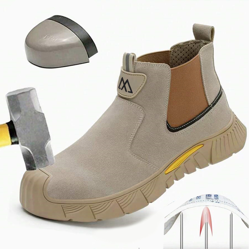 รองเท้าทำงานหัวเหล็กทนทานต่อกา - Men'S Shoes With Platform บทวิจารณ์และราคา