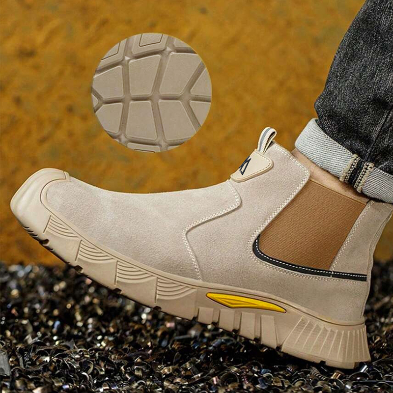 รองเท้าทำงานหัวเหล็กทนทานต่อกา - Men'S Shoes With Platform บทวิจารณ์และราคา