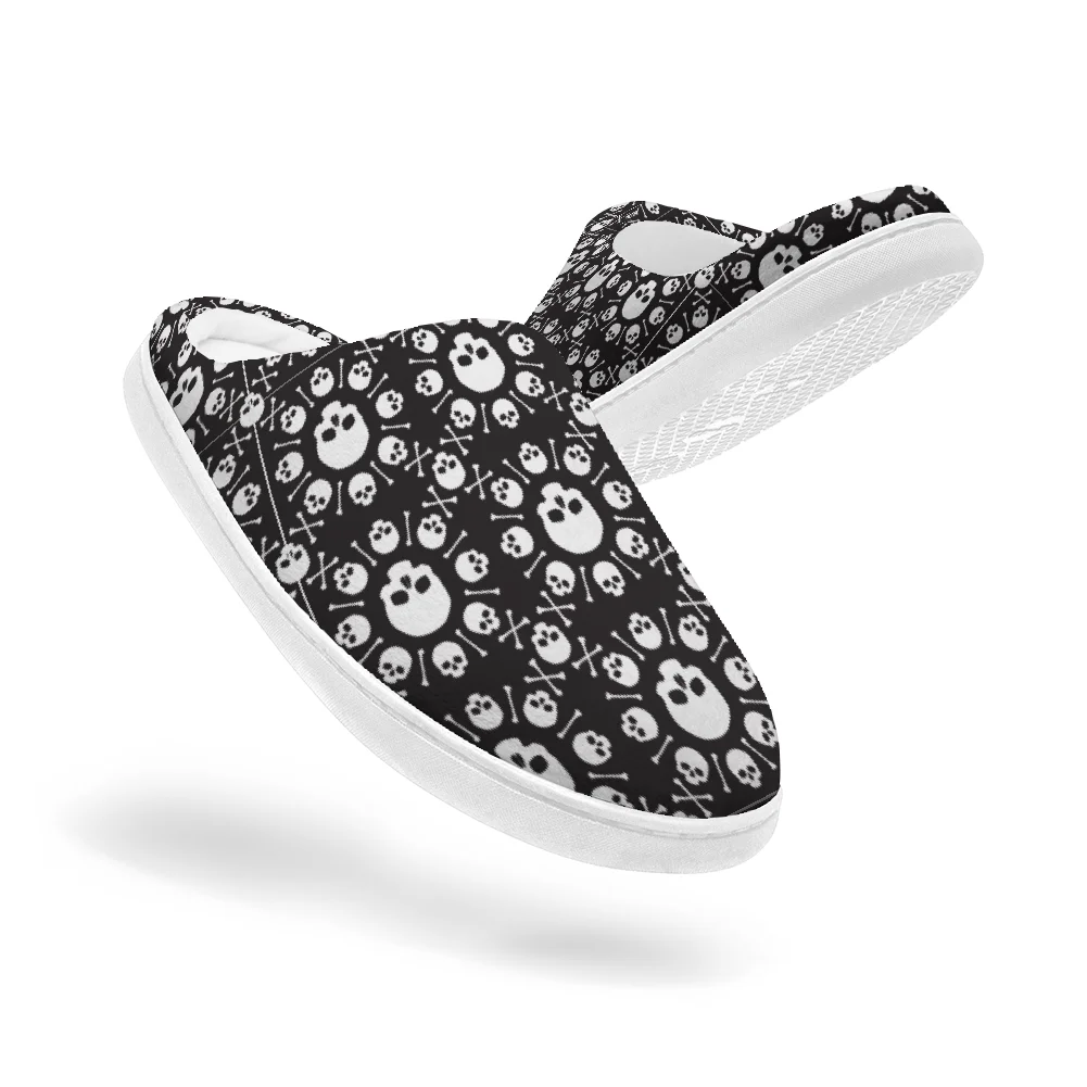 รองเท้าแตะผ้าฝ้ายพิมพ์ลายหัวกะ - Men Shoes For Winter บทวิจารณ์และราคา