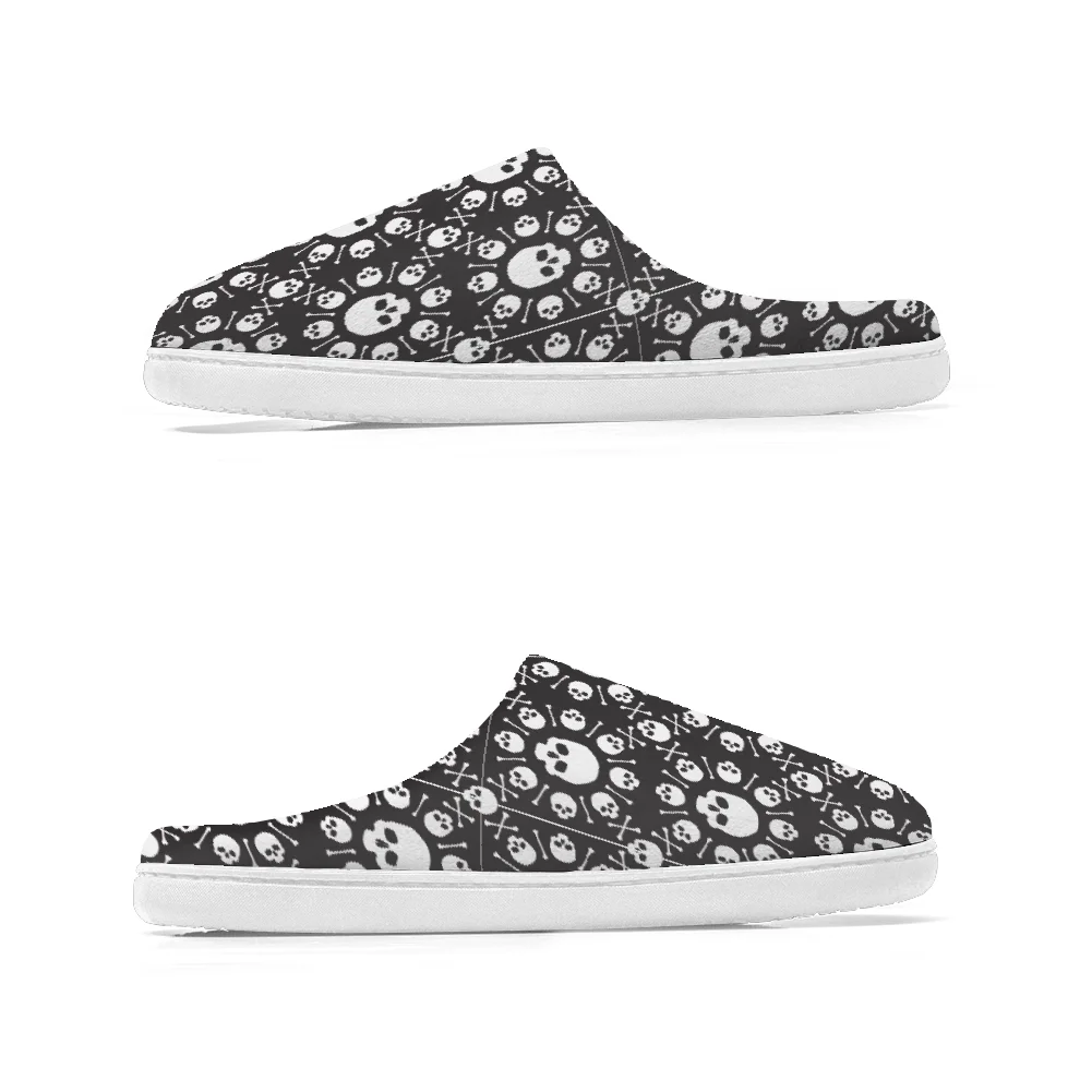 รองเท้าแตะผ้าฝ้ายพิมพ์ลายหัวกะ - Men Shoes For Winter บทวิจารณ์และราคา