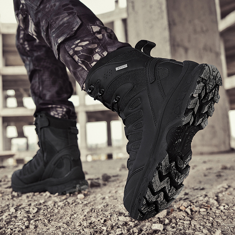 รองเท้าบูทผู้ชายแบบยุทธวิธี ยี - Men Shoes Brand บทวิจารณ์และราคา