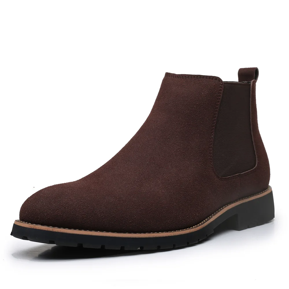 รองเท้าบูทหุ้มข้อผู้ชาย สไตล์อ - Chelsea Boots Suede บทวิจารณ์และราคา