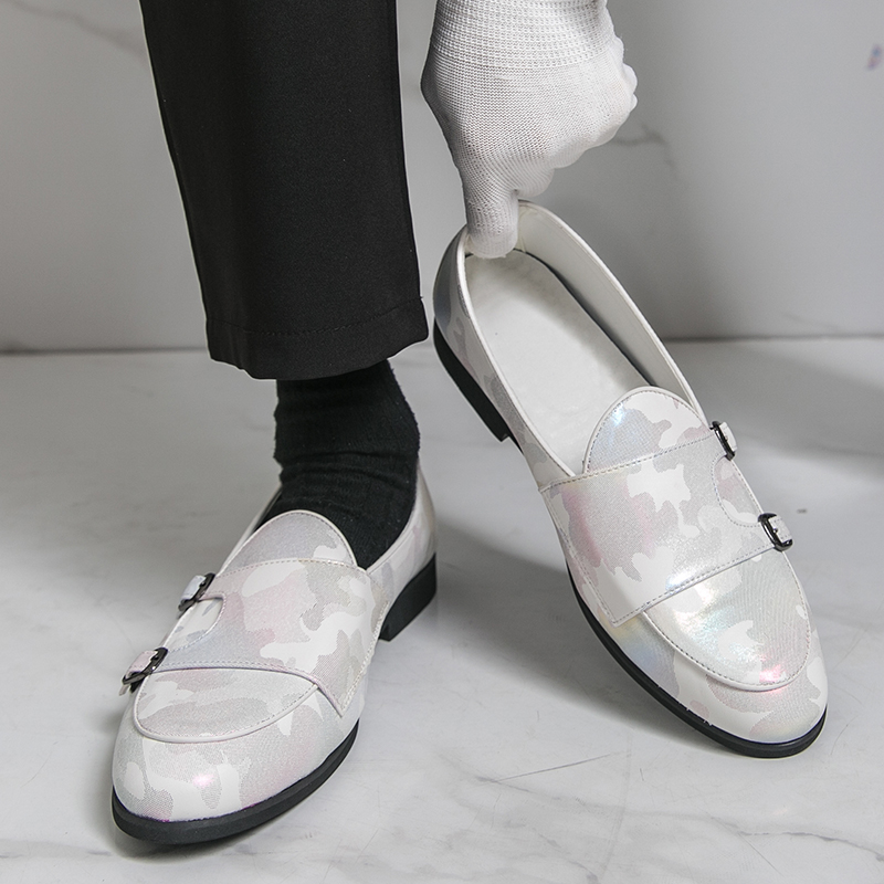 รองเท้าโลฟเฟอร์ผู้ชายระบายอากา - Monk Strap Shoe บทวิจารณ์และราคา