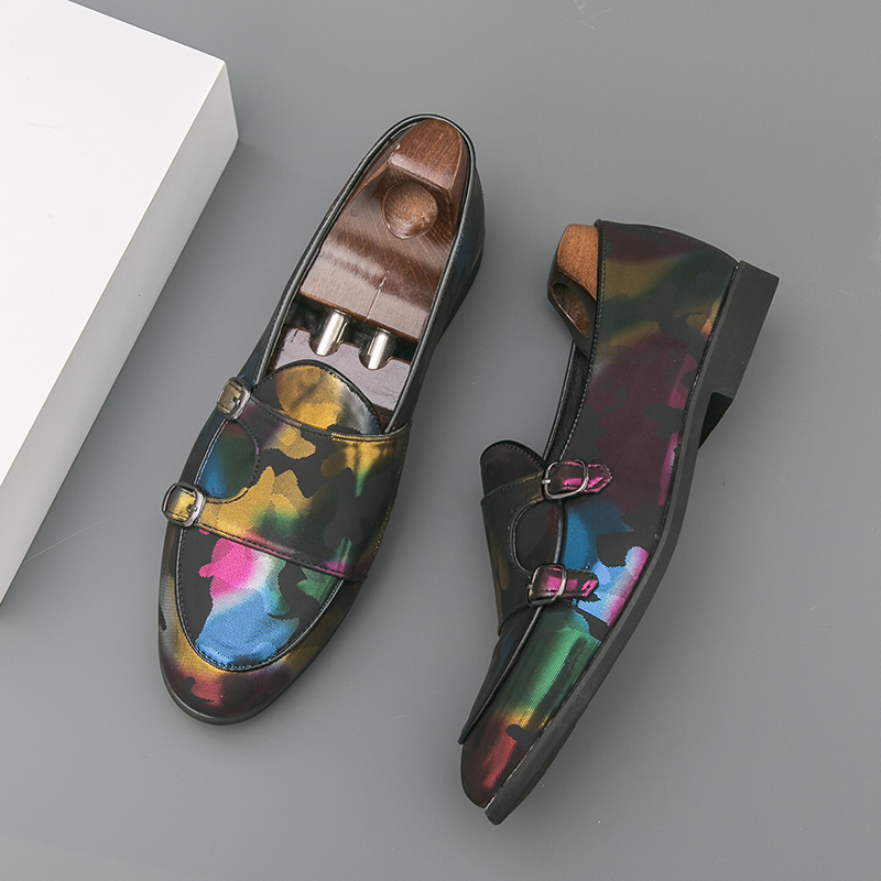 รองเท้าโลฟเฟอร์ผู้ชายระบายอากา - Monk Strap Shoe บทวิจารณ์และราคา