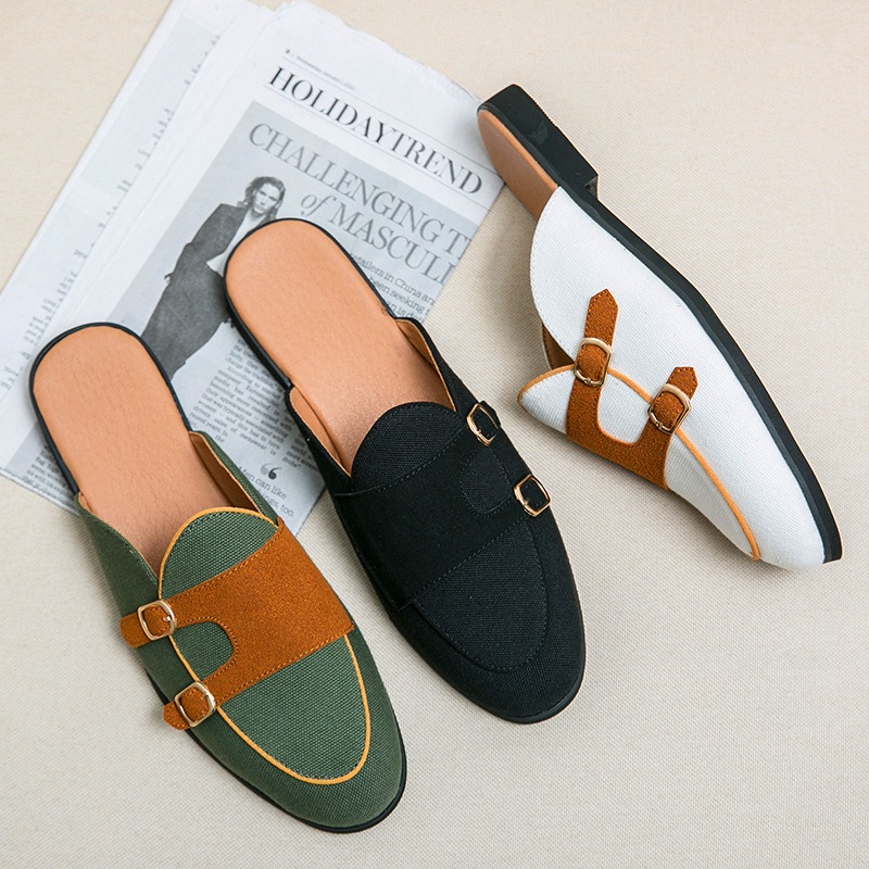 ผ้าใบล่อครึ่งรองเท้าสําหรับชาย - Monk Strap Shoe บทวิจารณ์และราคา