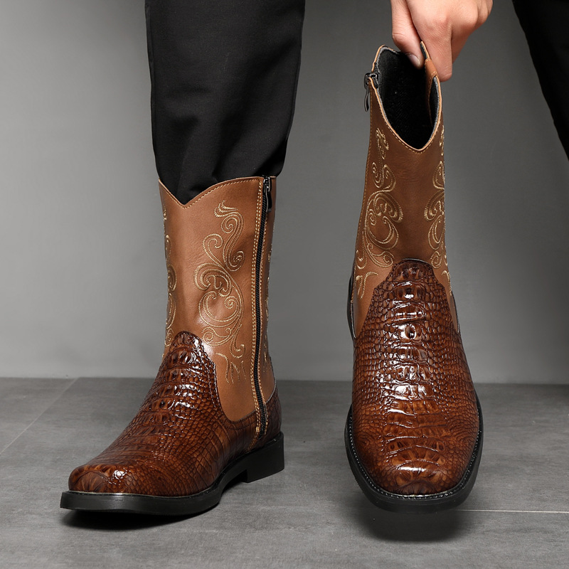 ผู้ชายกว้างสูงรองเท้าคาวบอยฤดู - Men'S Shoes With Wide Toe Box บทวิจารณ์และราคา
