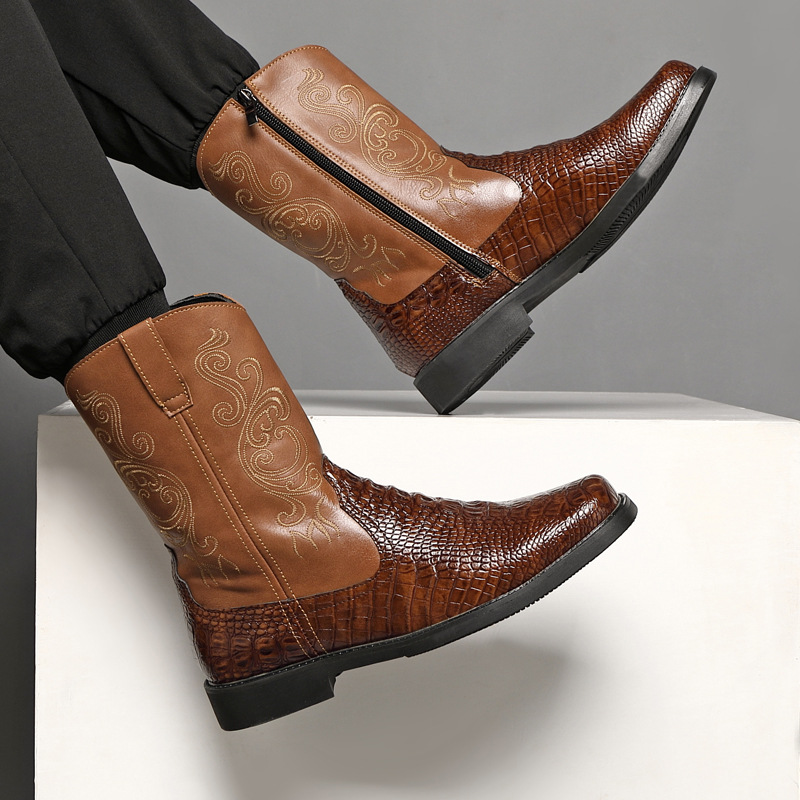 ผู้ชายกว้างสูงรองเท้าคาวบอยฤดู - Men'S Shoes With Wide Toe Box บทวิจารณ์และราคา