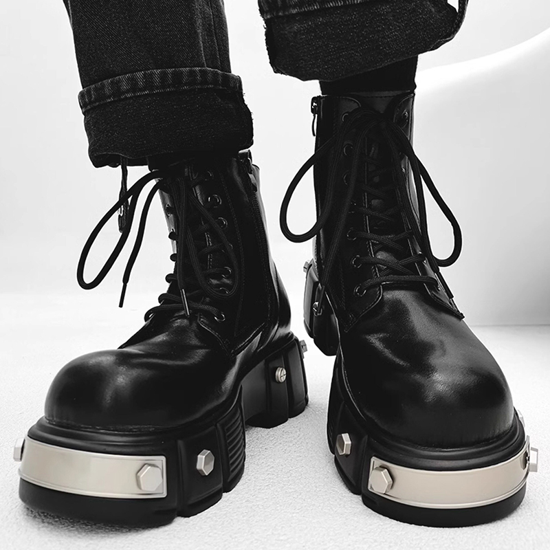 รองเท้าบูทแพลตฟอร์มสูงของนักออ - Men Shoes Brand บทวิจารณ์และราคา