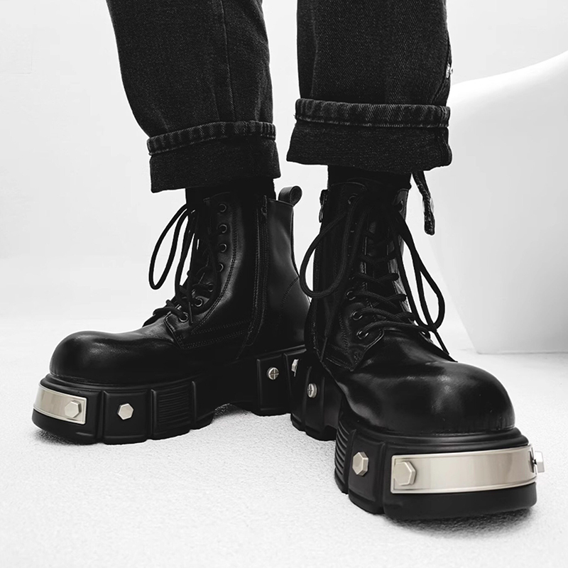 รองเท้าบูทแพลตฟอร์มสูงของนักออ - Men Shoes Brand บทวิจารณ์และราคา
