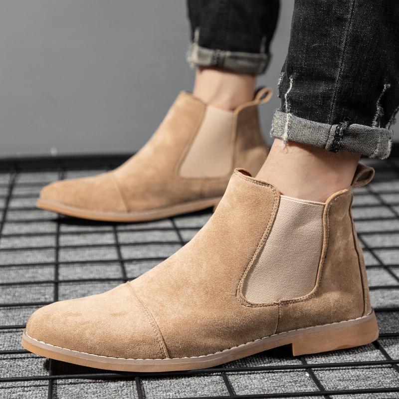 รองเท้าบูทเชลซีผู้ชาย หนังกลับ - Chelsea Boots Suede บทวิจารณ์และราคา