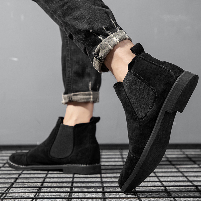 รองเท้าบูทเชลซีผู้ชาย หนังกลับ - Chelsea Boots Suede บทวิจารณ์และราคา