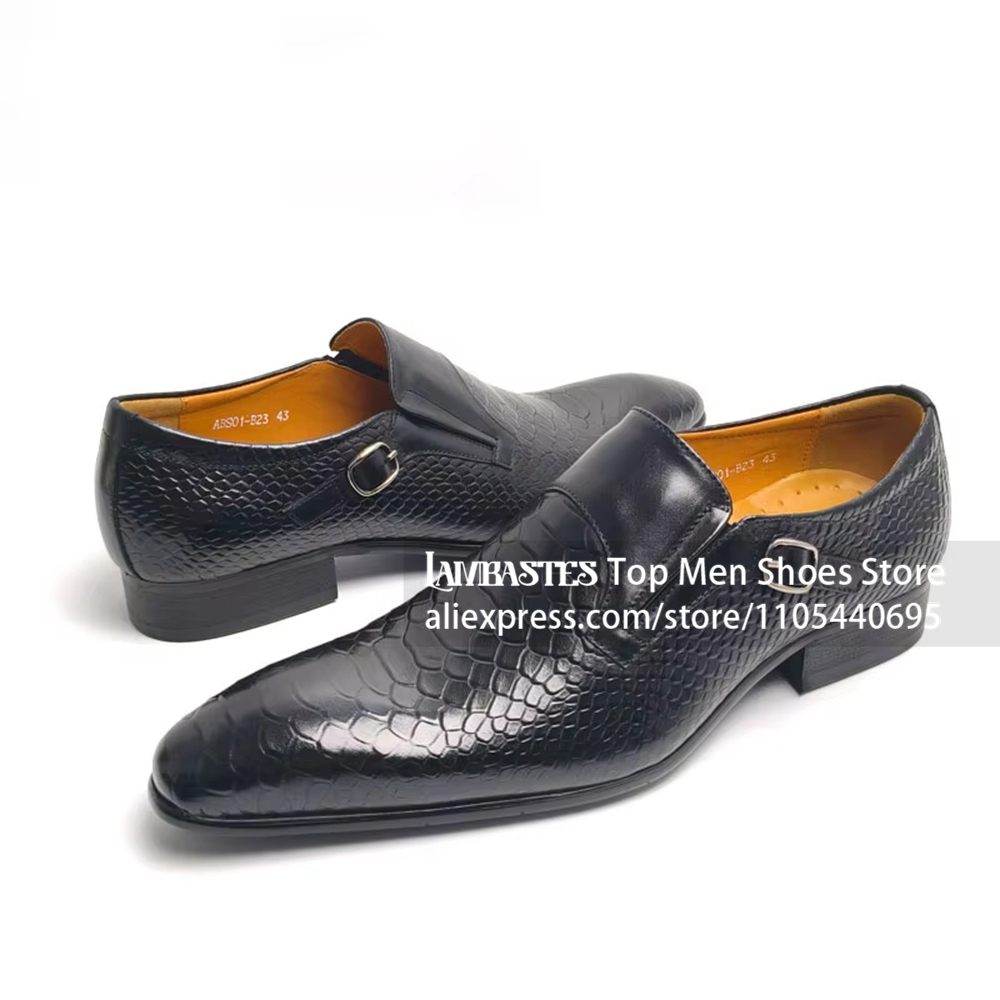 รองเท้าโลฟเฟอร์แบบสวมหนังแท้ลา - Monk Strap Shoe บทวิจารณ์และราคา