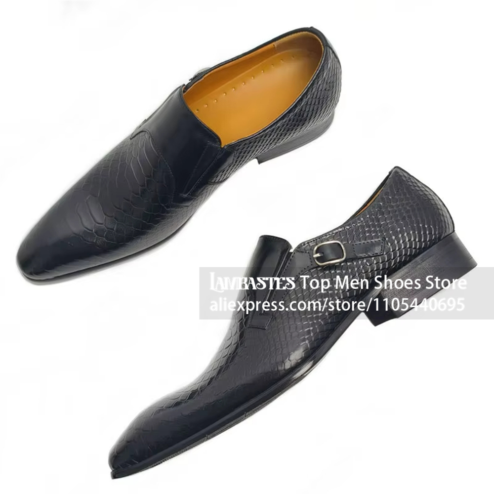 รองเท้าโลฟเฟอร์แบบสวมหนังแท้ลา - Monk Strap Shoe บทวิจารณ์และราคา