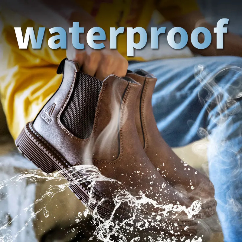 รองเท้าทำงานกันน้ำสำหรับผู้ชาย - Chelsea Boots Suede บทวิจารณ์และราคา